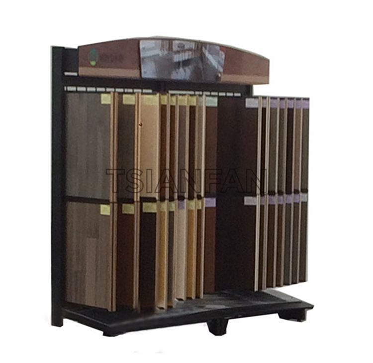 Flip-type wooden floor display rack WF807