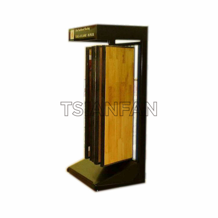 Flip-type wooden floor display rack WF925