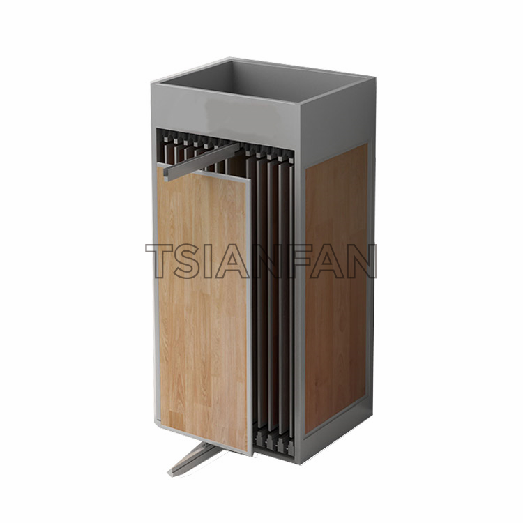 Push-pull wooden floor display rack WT901