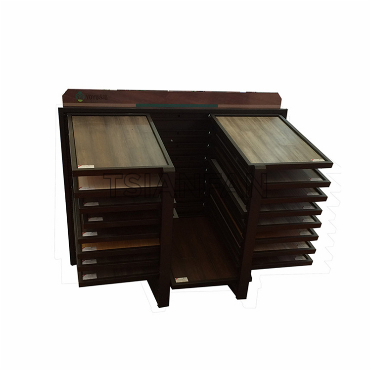 Reclining wooden floor display rack WX908