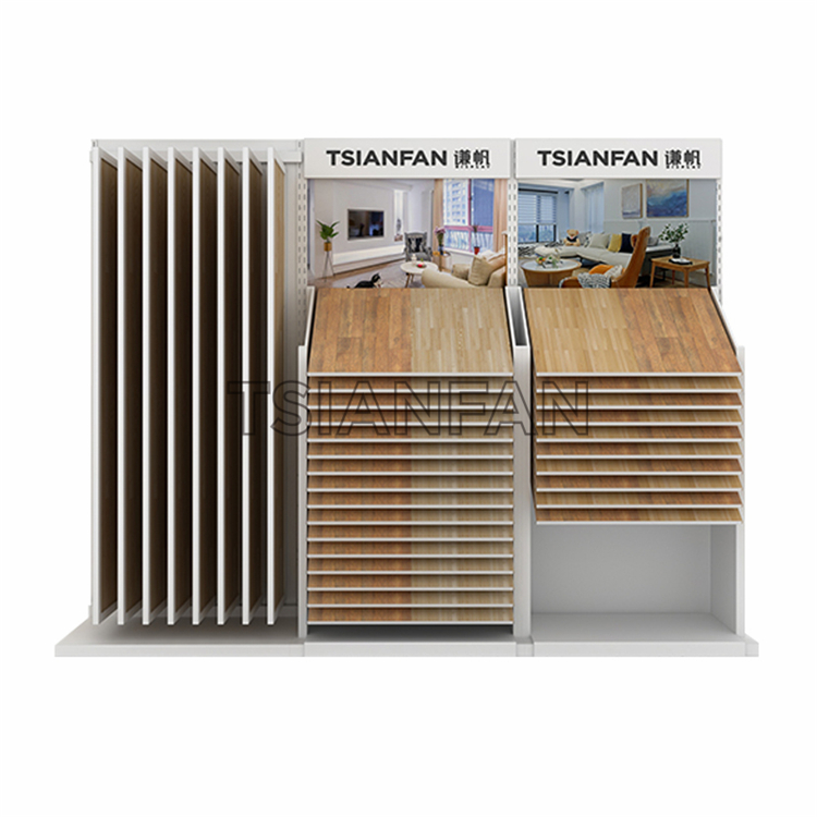 Modular wooden floor display rack WZ905