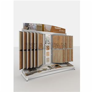 Flip-type wooden floor display rack WF802