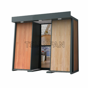 Push-pull wooden floor display rack WT903